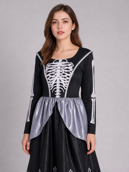 Vampire Cosplay Dress with Hood and Necklace
