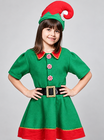 Children’s Christmas Costume with Hat and Belt product detail 2