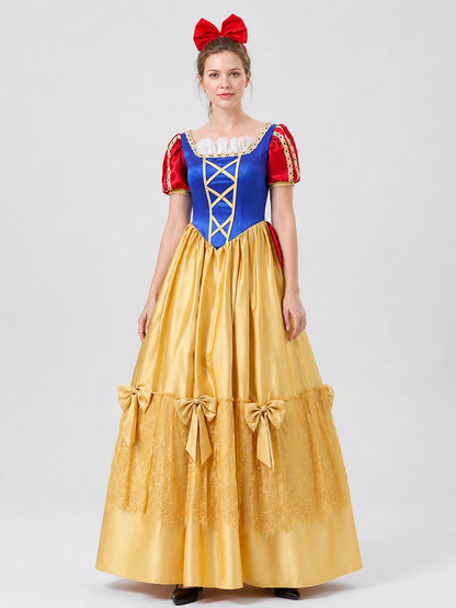 Snow White Cosplay Dress, Long, with Bows Costume Dresses detail 3