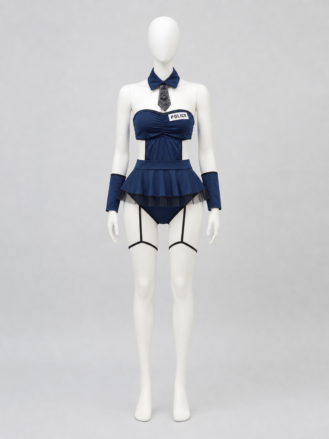 Police Cosplay Costume with Short Skirt