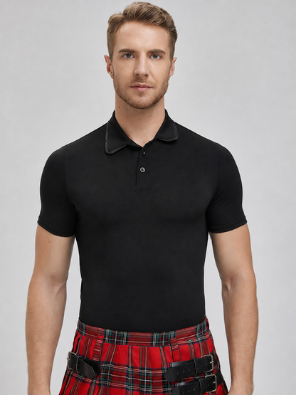 Plaid Pleated Skirt with Waistband Decoration