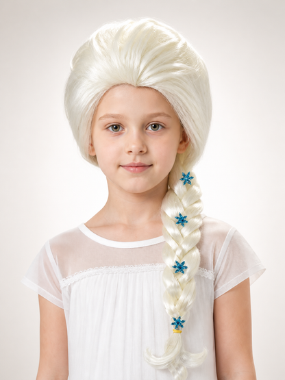 Platinum Carnival Wig with Braid for Halloween Costume Wigs detail 2