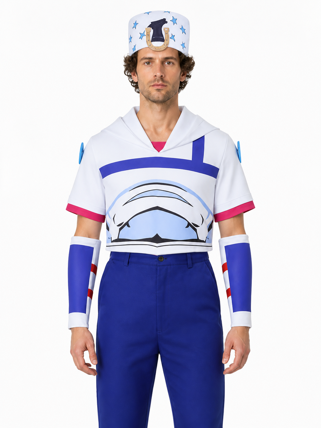 Johnny Joestar Cosplay Costume with Pants and Hat Costume Headwear detail 3