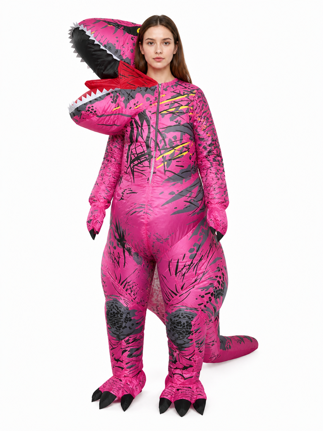 Inflatable Pink Tyrannosaurus Costume with Black Spots Costumes detail 3