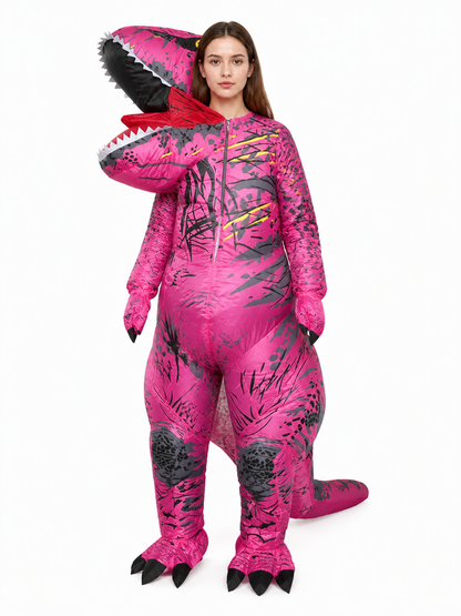 Inflatable Pink Tyrannosaurus Costume with Black Spots Costumes detail 3