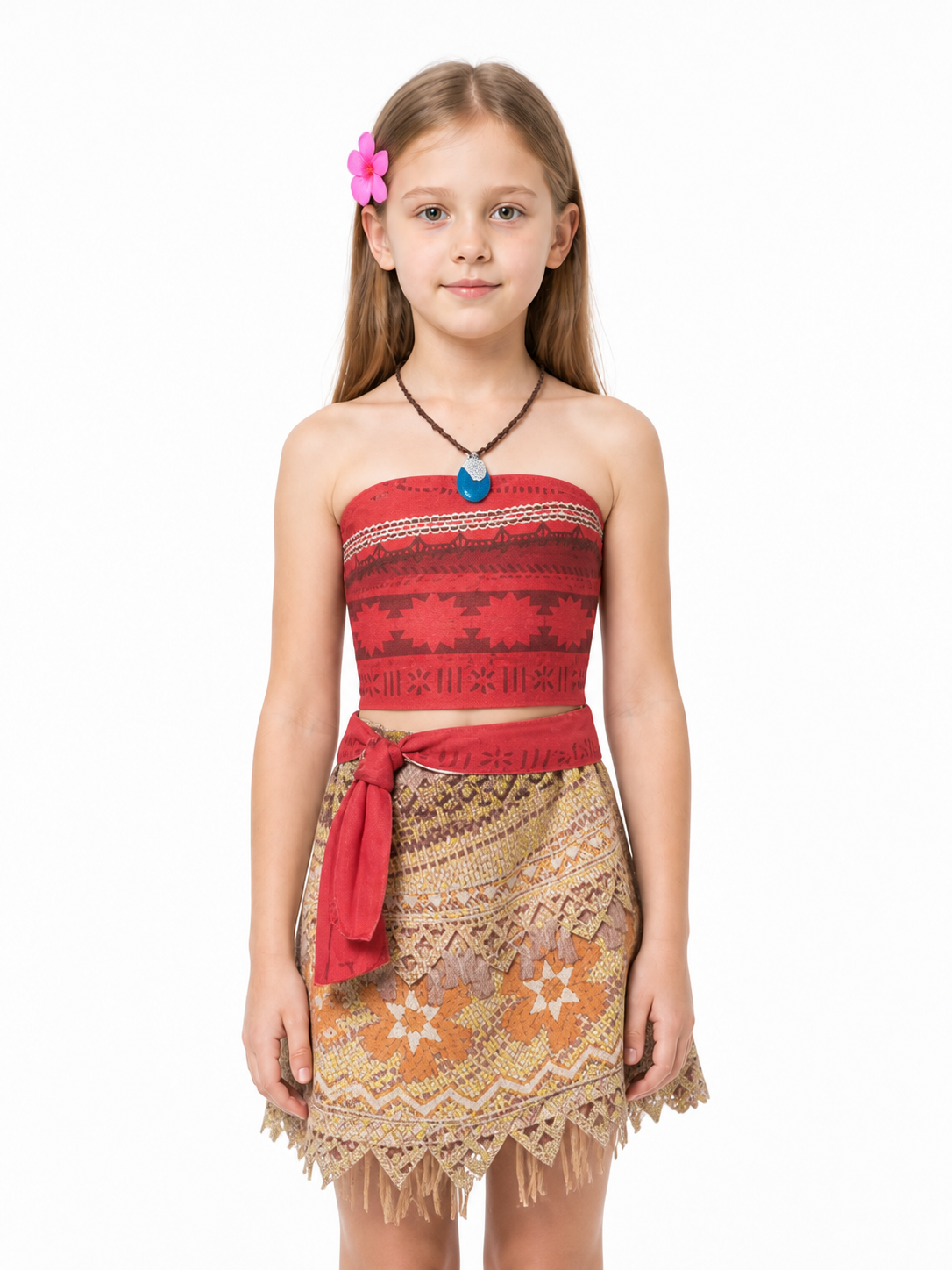 Moana Princess Costume with Skirt and Necklace Costumes detail 3