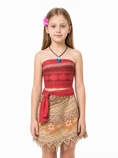 Moana Princess Costume with Skirt and Necklace Costumes detail 3