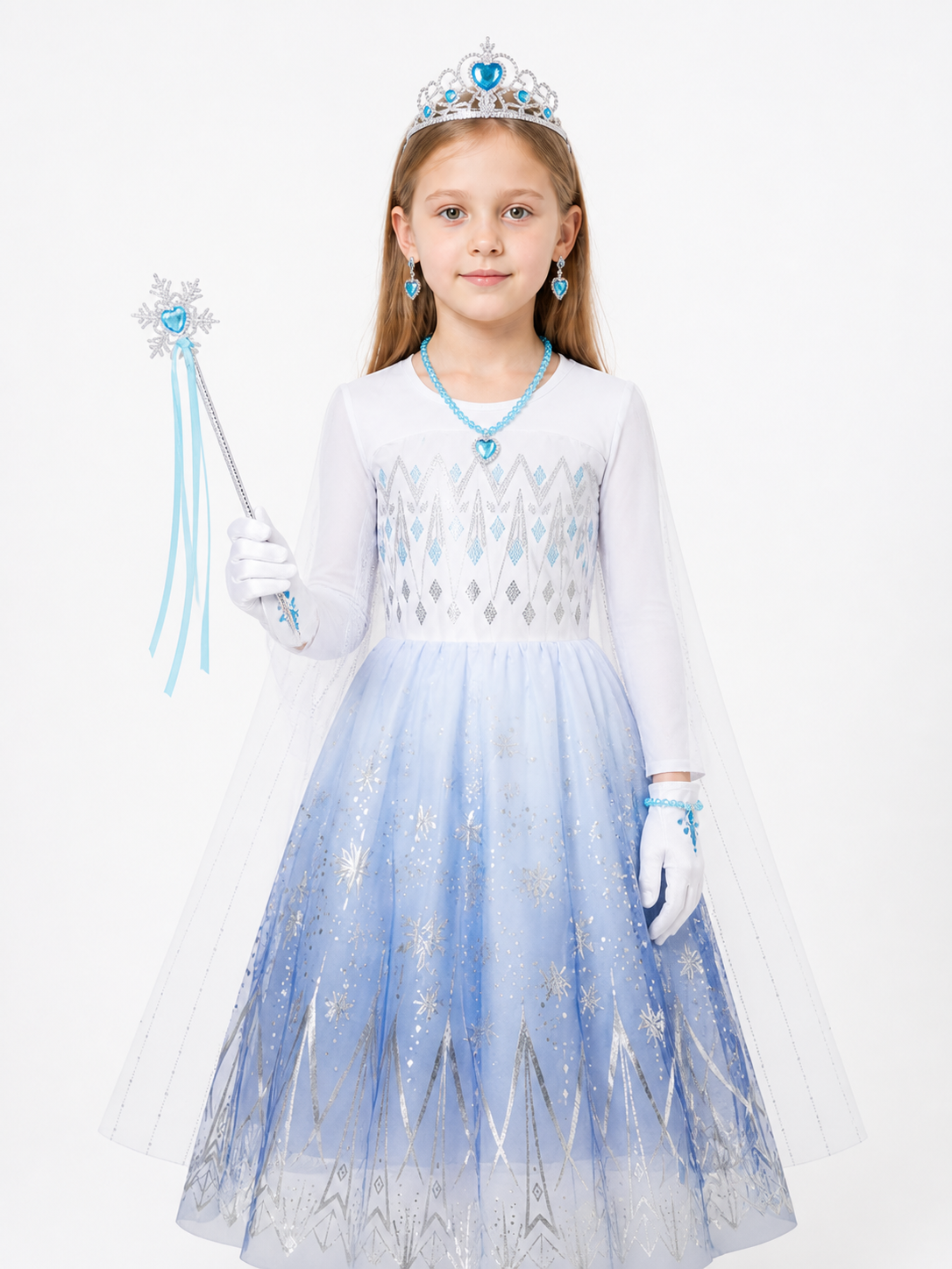 Elsa Princess Costume with Dress and Accessories Costume Dresses detail 3