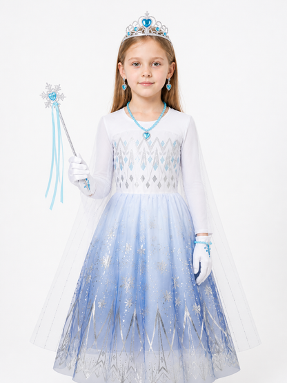 Elsa Princess Costume with Dress and Accessories Costume Dresses detail 3
