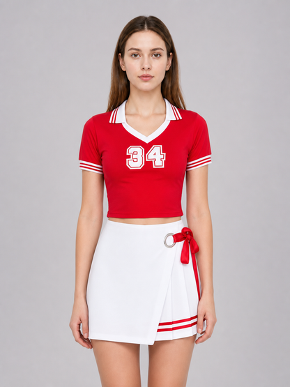 Cheerleading-Style Performance Costume, Top and Skirt