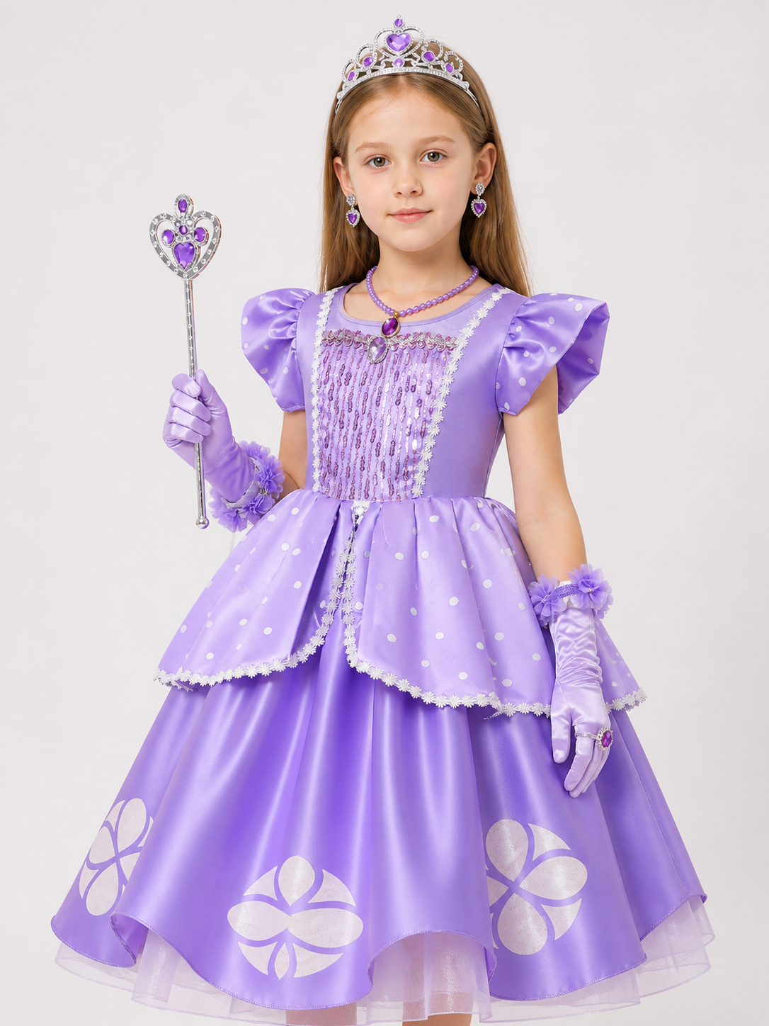 Princess Carnival Costume for Halloween and Cosplay upper body view