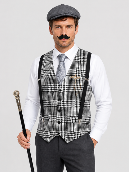 Plaid Vest Suit with Shirt and Accessories Costume Accessories detail 3