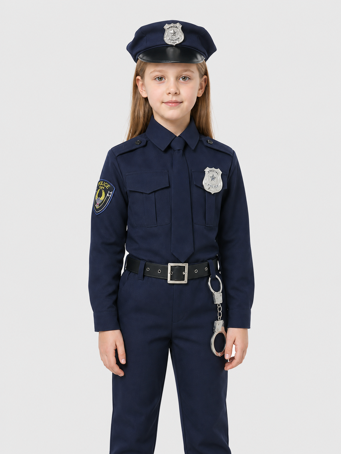 Long-Sleeve Police Jumpsuit for Role-Play