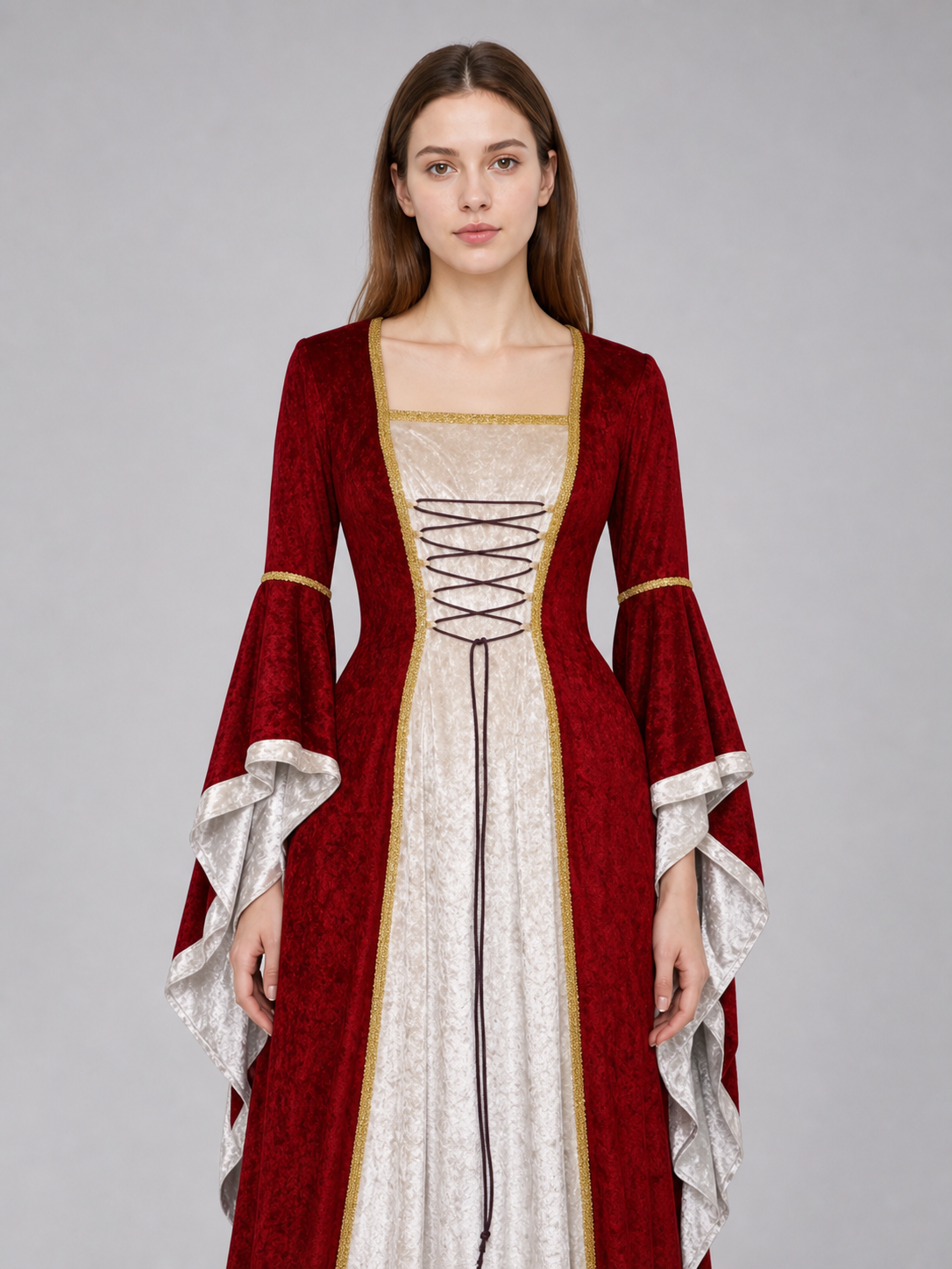 Medieval Renaissance Dress with Sleeves