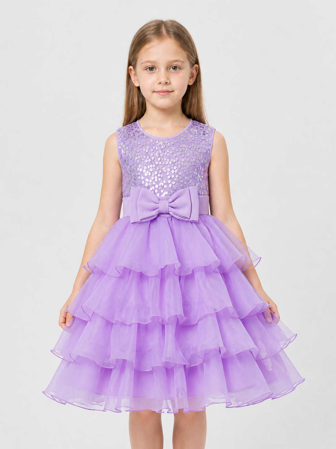 Princess Dress with Sequins, Bow, and Full Skirt Costume Dresses detail 3