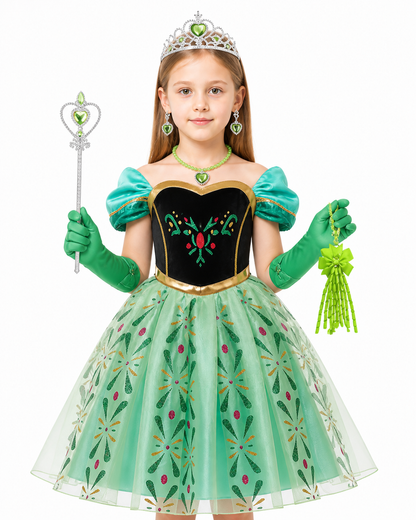 Princess Dress with Crown and Accessories Costume Dresses detail 3