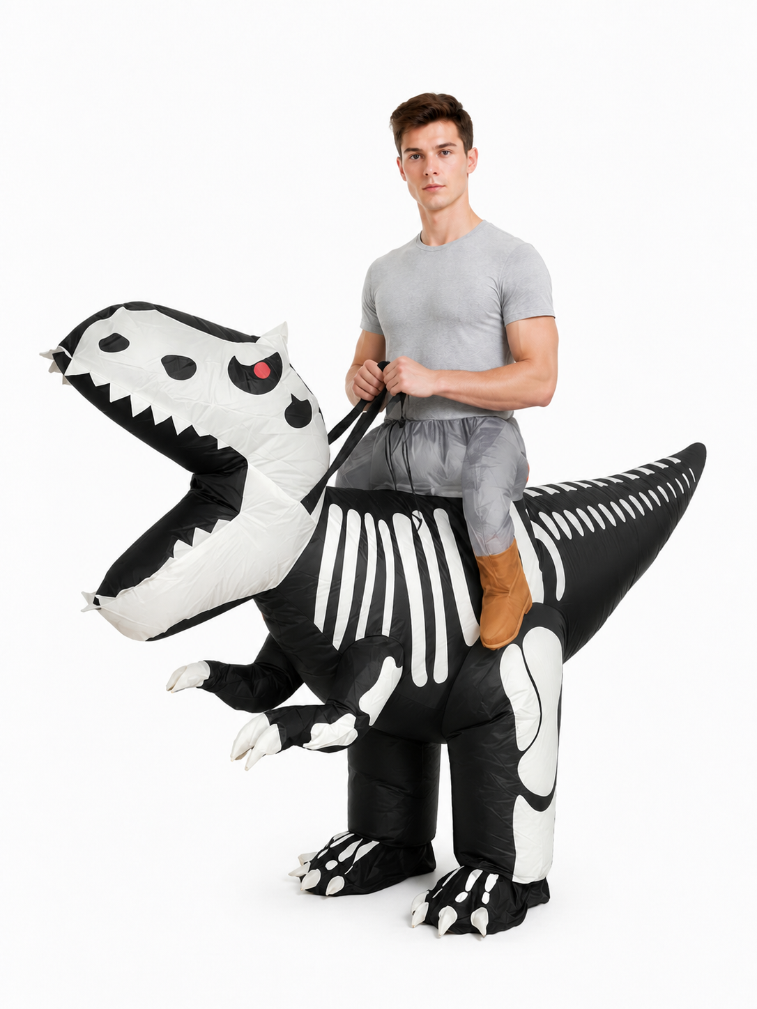 Black-and-White Skeleton Dinosaur Costume Costumes detail 3