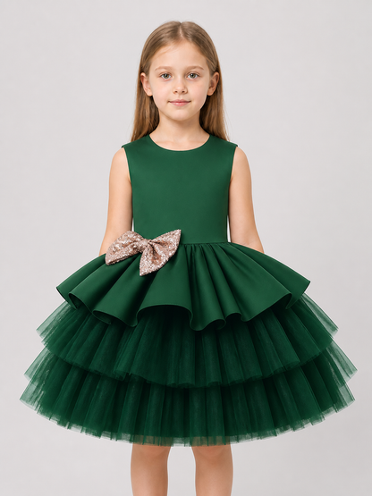 Sleeveless Princess Dress with Full Skirt and Bow Costume Dresses detail 3