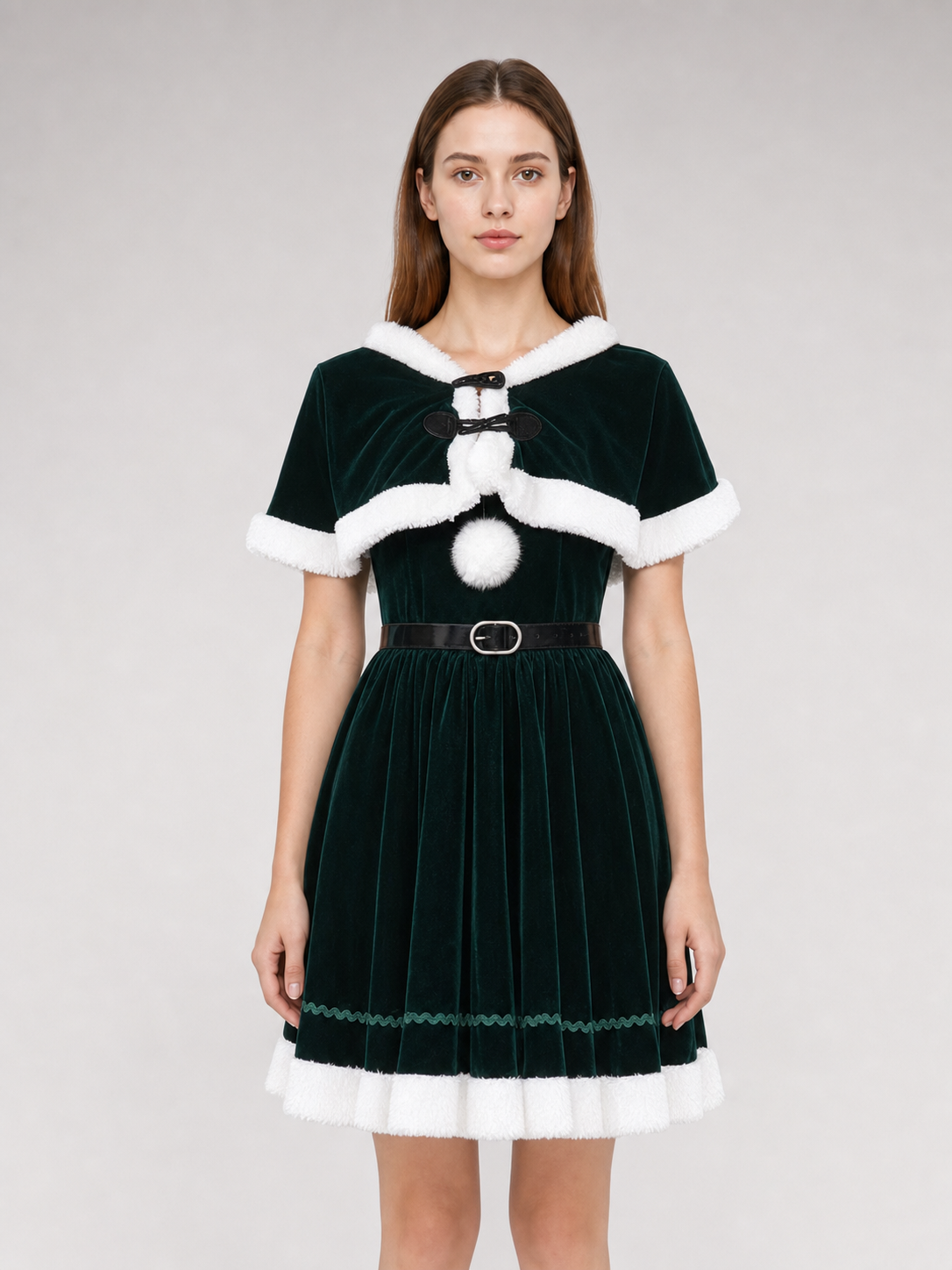 Reindeer Costume: dress, cape, and accessories