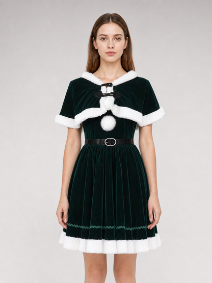 Reindeer Costume: dress, cape, and accessories