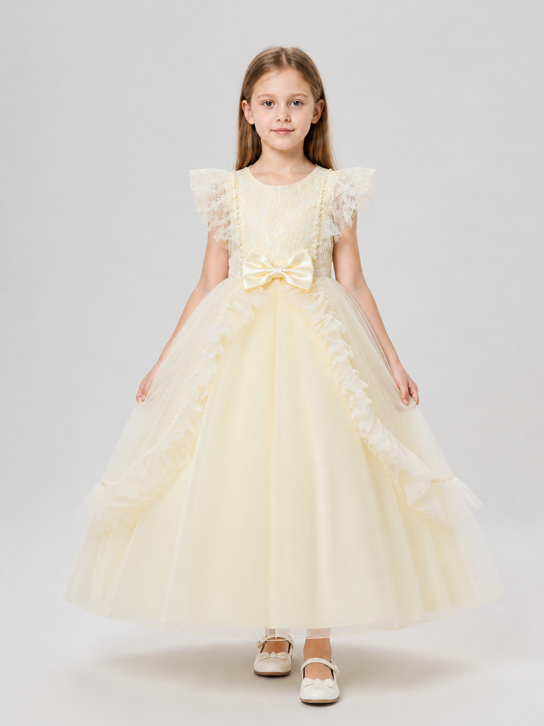Full-Length Princess Dress with a Lace Bodice Costume Dresses detail 3