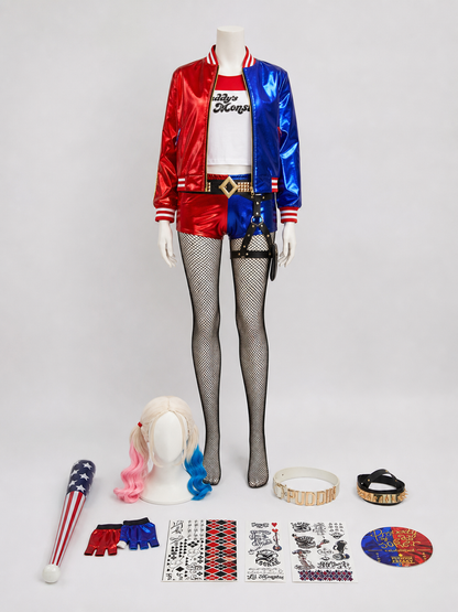 Harley Quinn Costume, Cosplay and Halloween Costume Set Costumes detail 3