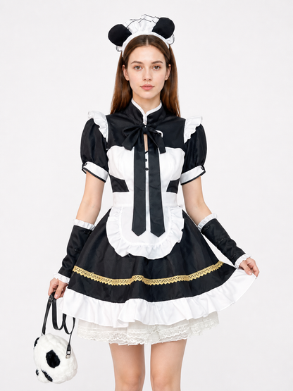 Cosplay Dress with Apron and Short Skirt Costume Dresses detail 3