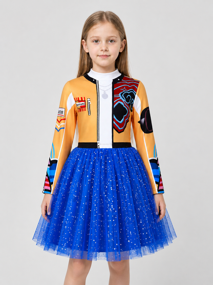 Rumi Cosplay Dress with Long Sleeves and a Full Skirt Costume Dresses detail 3