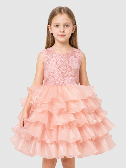 Children's Tutu Skirt with Lace and Layered Ruffles product detail 3