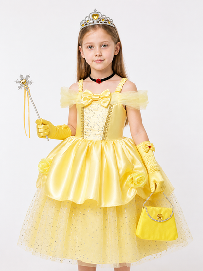 Yellow Princess Costume for Cosplay Costumes detail 2