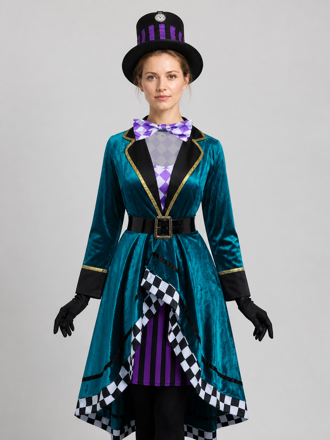 Halloween Magician Costume with Hat and Gloves Costume Headwear detail 3