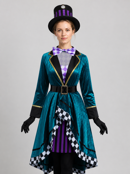 Halloween Magician Costume with Hat and Gloves Costume Headwear detail 3