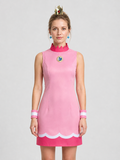 Princess Peach Carnival Dress, Cosplay Costume Costume Dresses detail 3