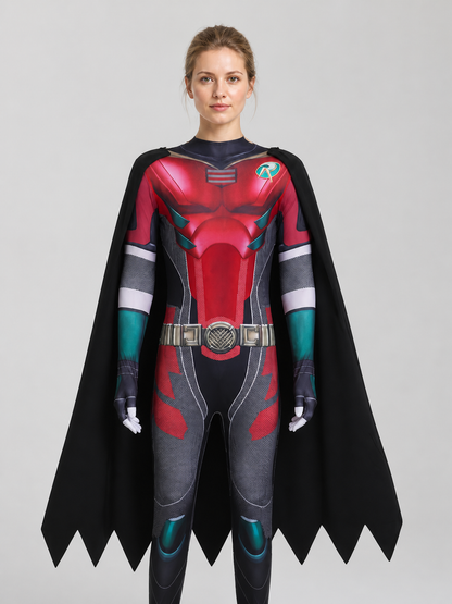 Superhero Cosplay Costume — Jumpsuit with Cape product detail 3