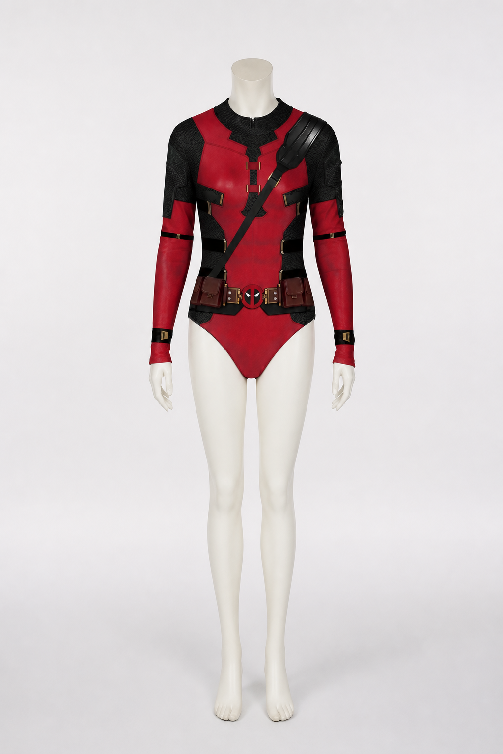 Red and Black Superhero Jumpsuit with 3D Print product detail 2