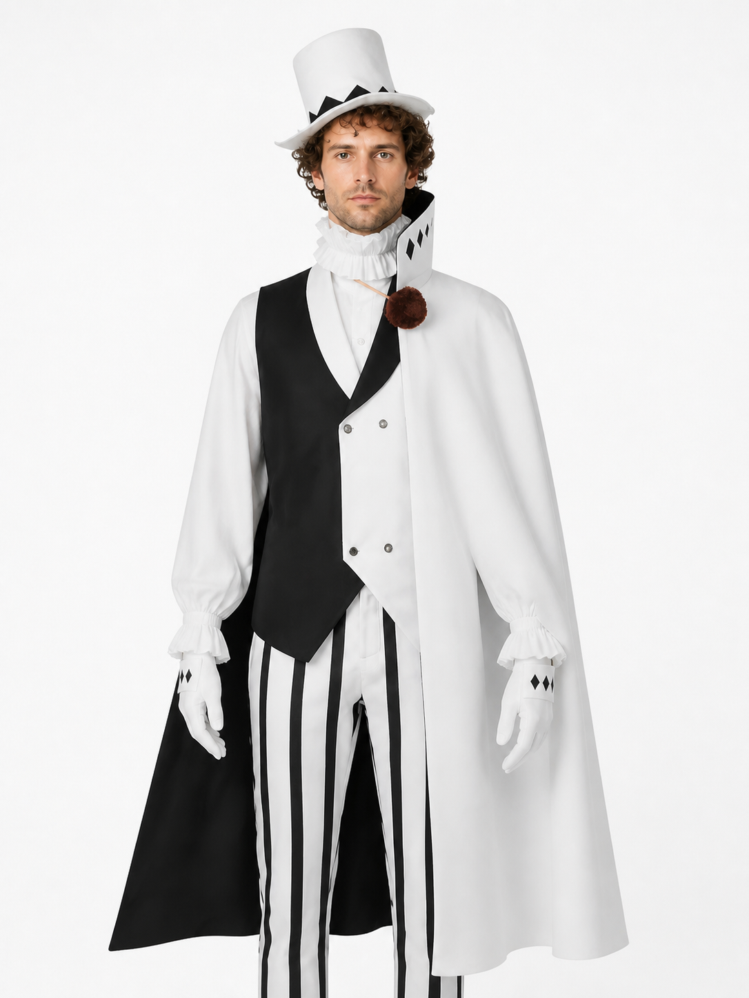 Nikolai Gogol Cosplay Costume with Cloak and Top Hat Costume Capes detail 3