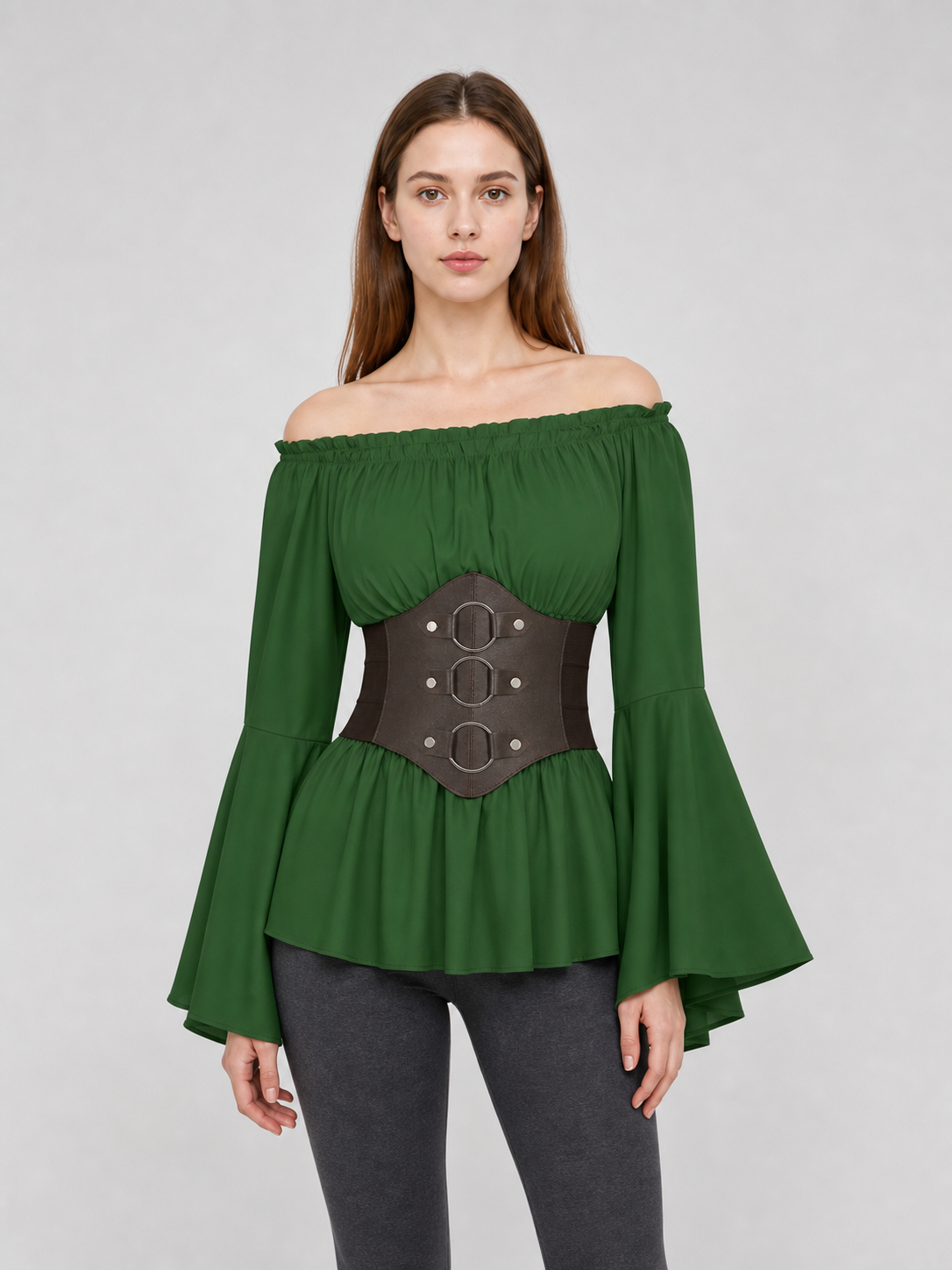Renaissance-Style Costume Dress with Belt