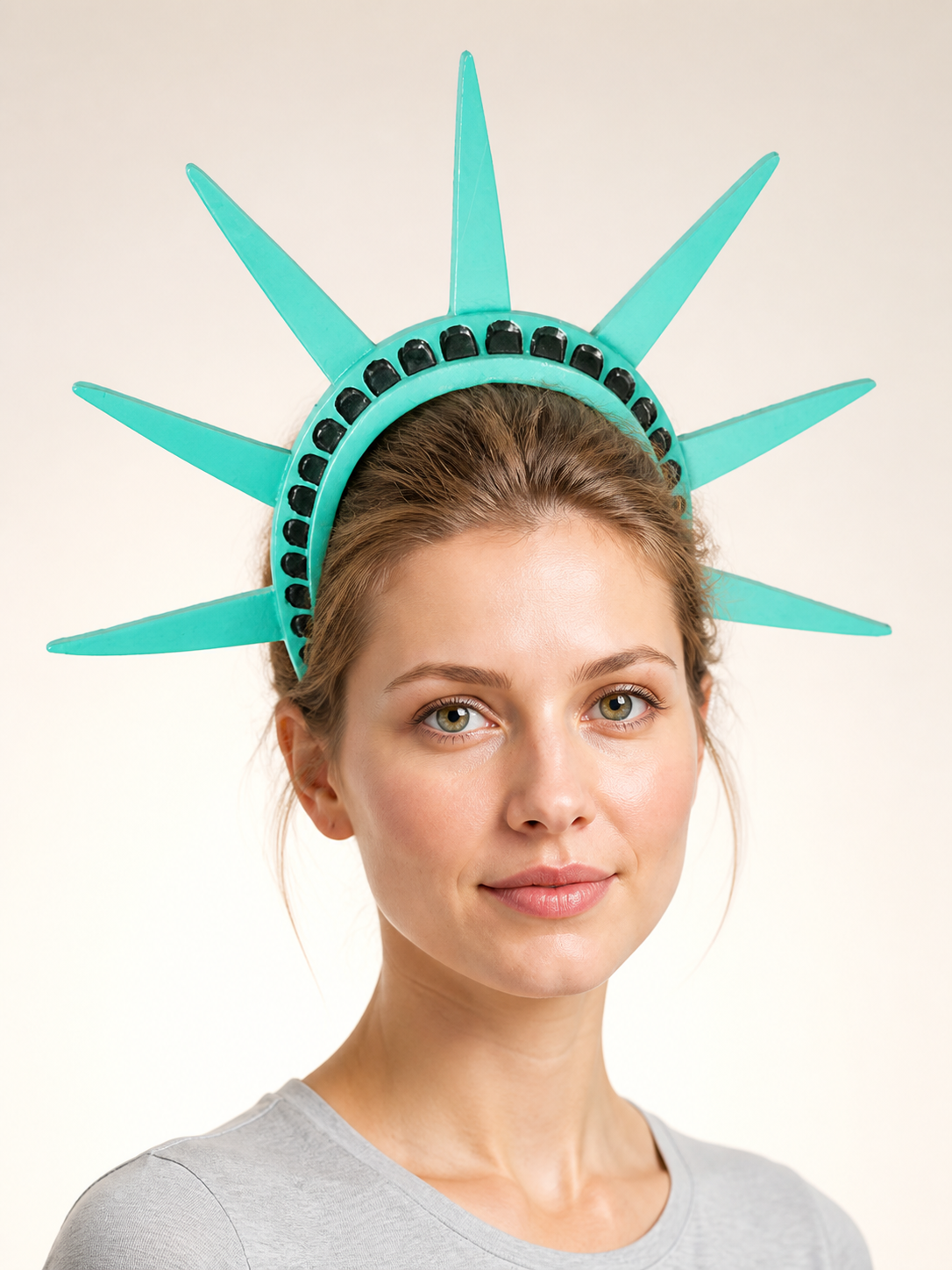 Blue-Green Halloween Carnival Headband with Rays Costume Headwear detail 2