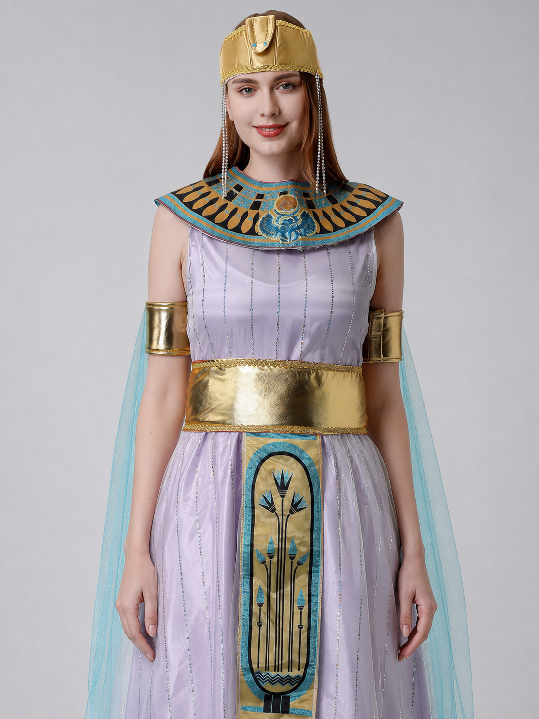 Cleopatra Costume, Dress with Egyptian Decorations Costume Dresses detail 2