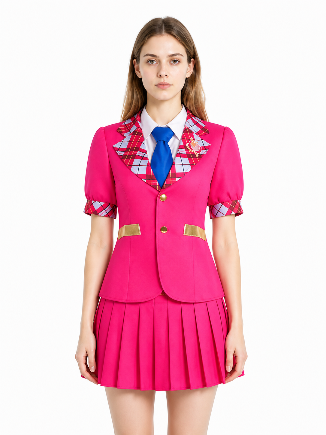 Set with a Pleated Skirt and Collared Top product detail 3