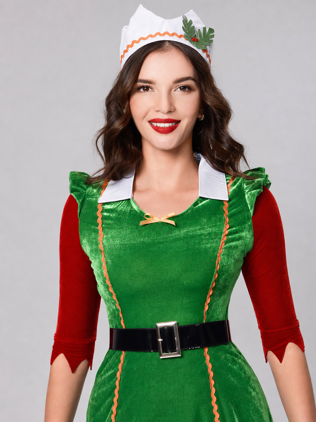Christmas Elf Costume with Hat and Belt