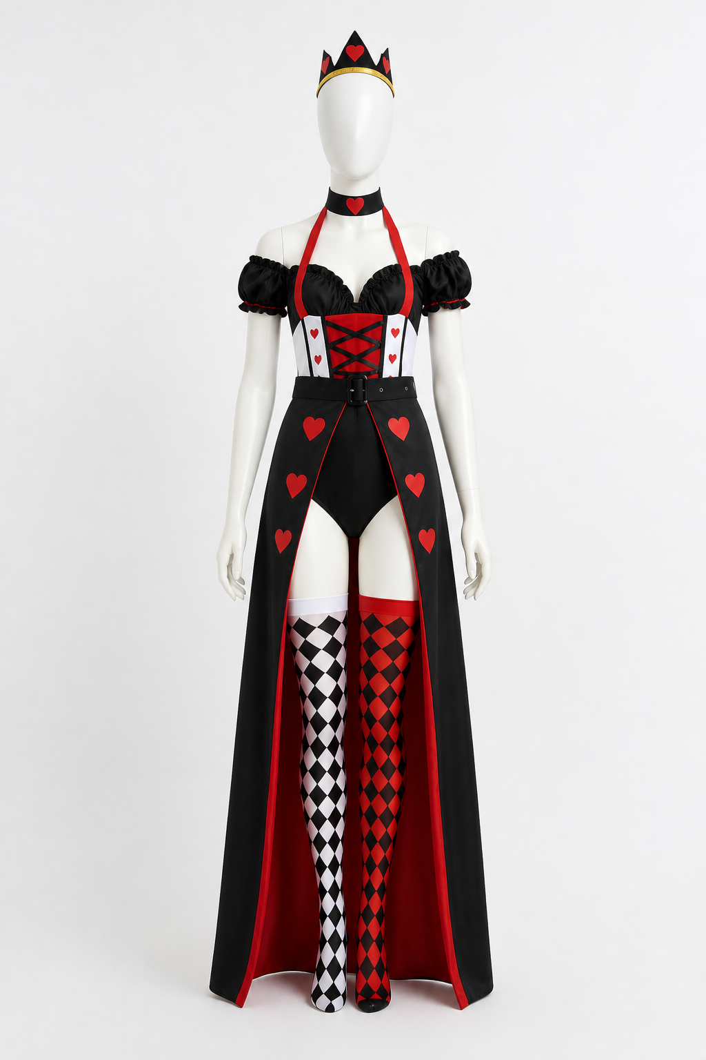 Carnival Costume Jumpsuit with Crown and Knee-High Socks Costume Headwear detail 3