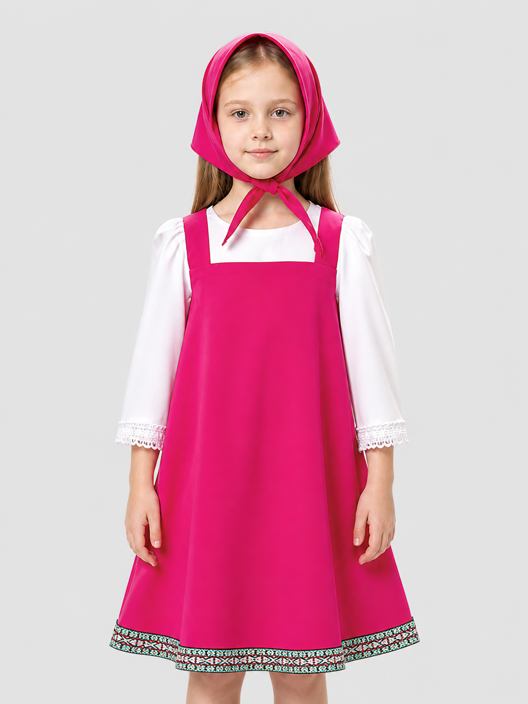Children’s Carnival Costume Dress with Headscarf product detail 3