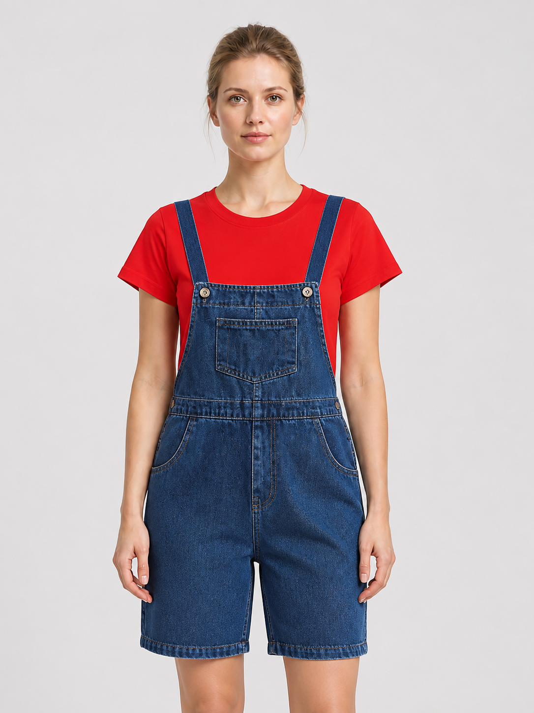 Children’s Mario Costume: Red T-Shirt and Blue Shorts