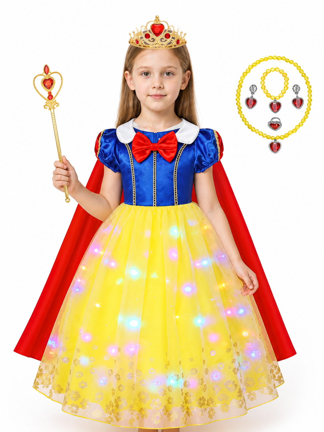 Carnival Costume with Light-Up Dress and Cape Costume Dresses detail 3