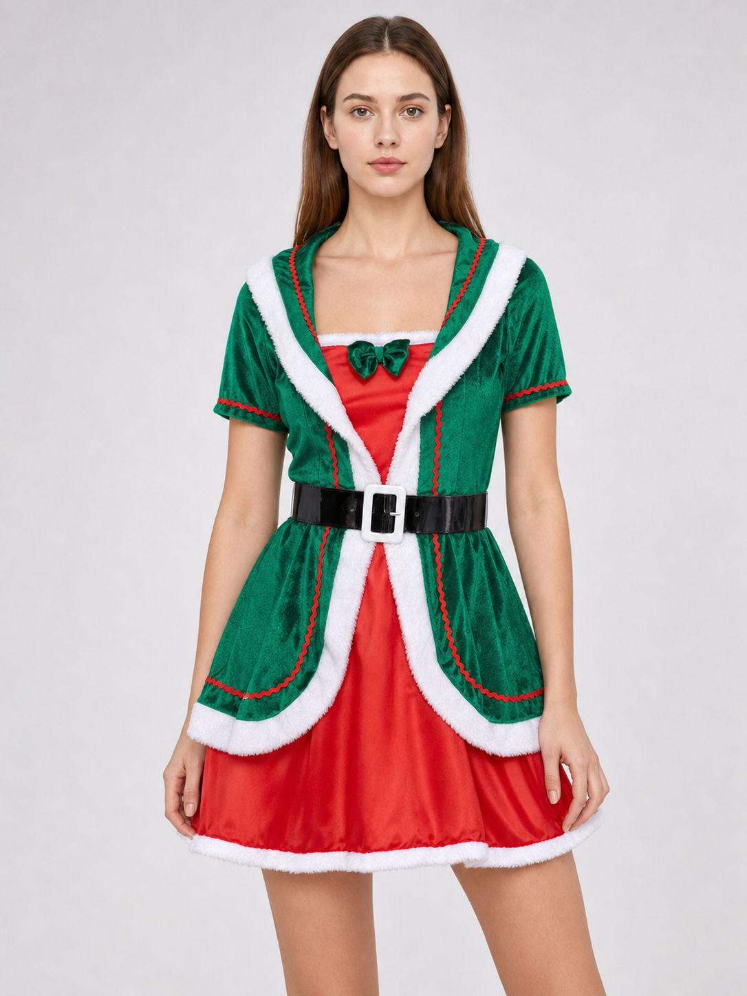Holiday Elf Costume Dress with Hat