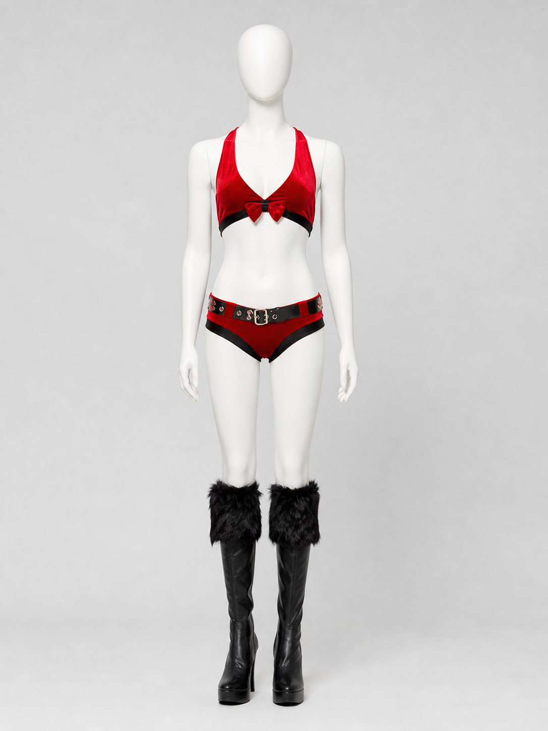 Red and Black Christmas Hooded Costume