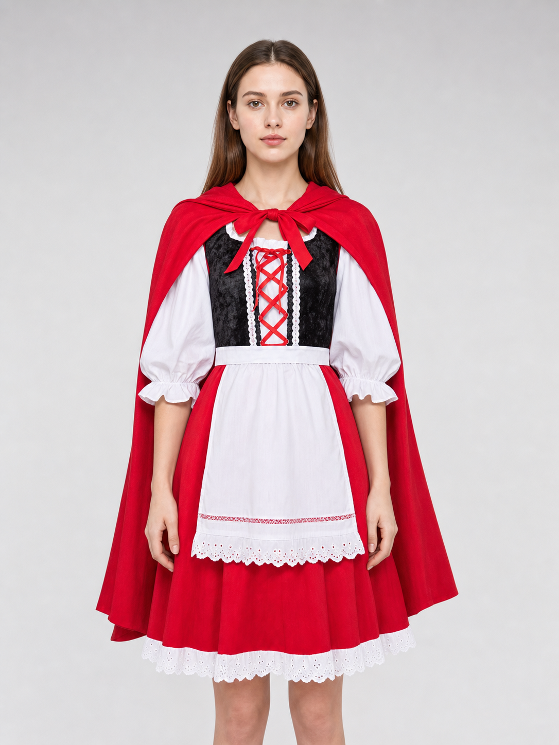 Little Red Riding Hood Carnival Costume with Hood