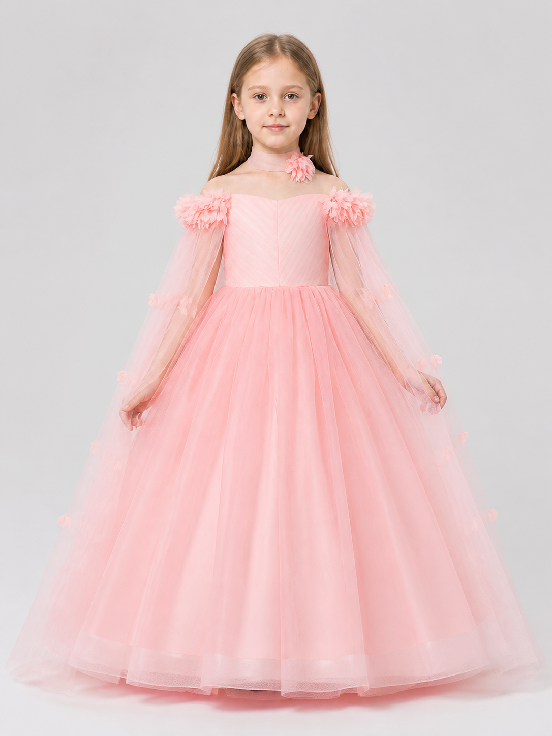 Pink Layered Tulle Princess Dress Costume Dresses detail 3