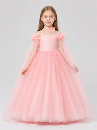Pink Layered Tulle Princess Dress Costume Dresses detail 3